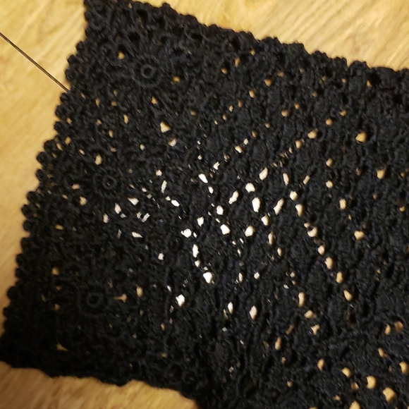 Black beaded short sleeve shrug cardigan 14/16 - Picture 2 of 3
